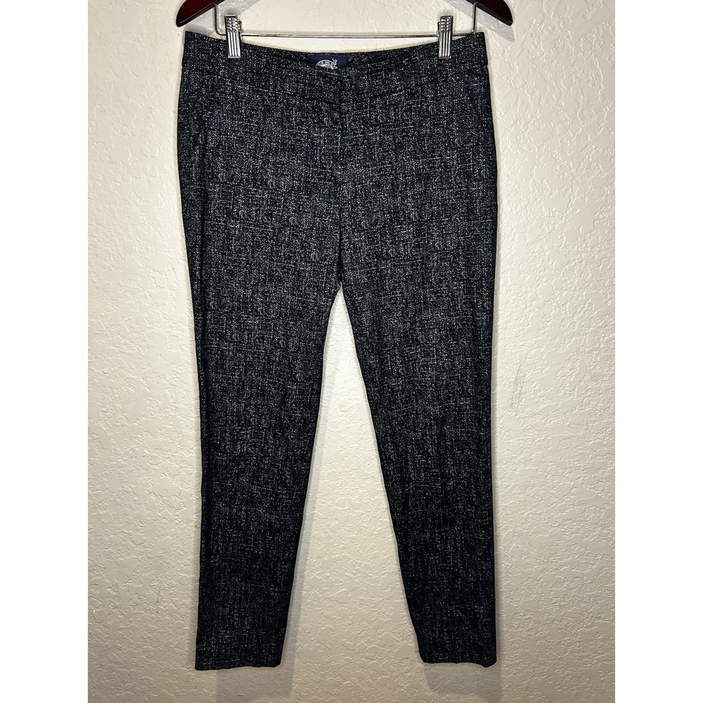 Erica Wilson Needle Works Womens Pants,‎ Size 8, Black W/ White, Casual Trousers